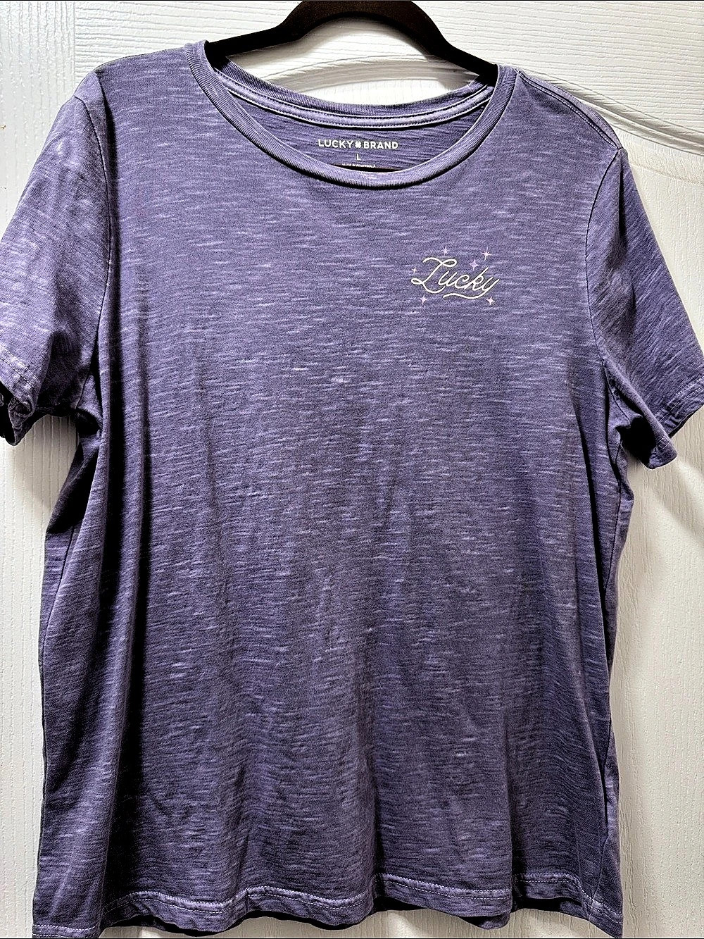 Lucky Brand Graphic Short Sleeve Tee in Purple Like New